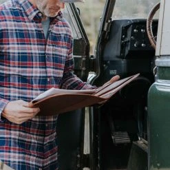 Buffalo Jackson Trading Co. Denver Leather Travel Padfolio | Autumn Brown