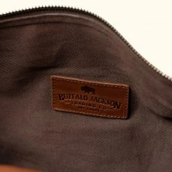 Buffalo Jackson Trading Co. Denver Leather Travel Duffle Bag | Autumn Brown Leather Duffle Bags