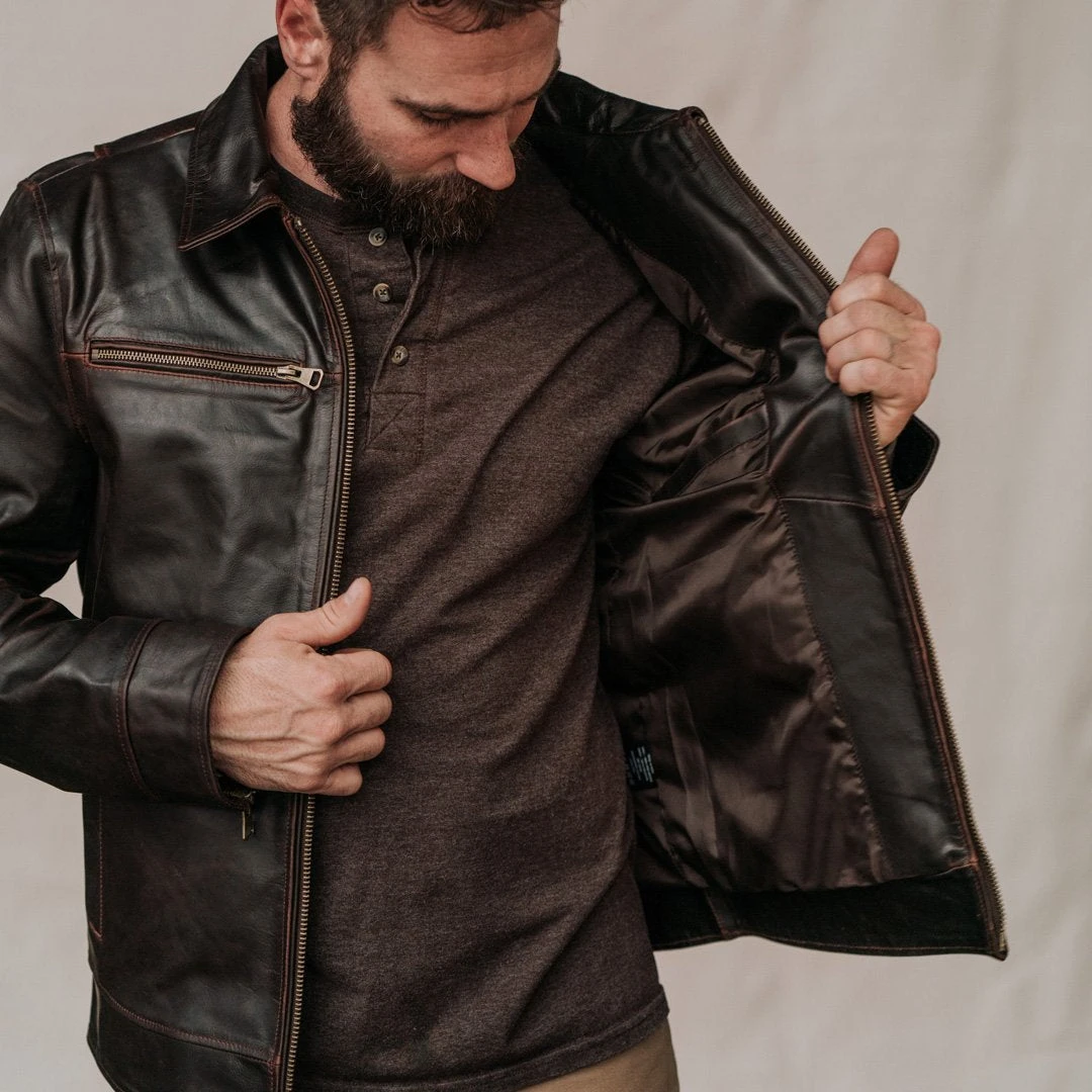 Buffalo Jackson Trading Co. Legacy Leather Jacket | Brown 3 Buffalo Jackson Trading Co. Legacy Leather Jacket | Brown