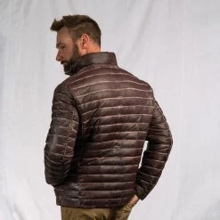 Buffalo Jackson Trading Co. Leather Jackets Bridger Leather Down Jacket | Dark Brown