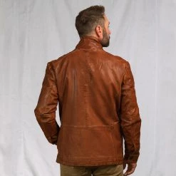Buffalo Jackson Trading Co. Leather Jackets Theodore Field Leather Jacket | Light Brown 45 Buffalo Jackson Trading Co. Leather Jackets Theodore Field Leather Jacket | Light Brown