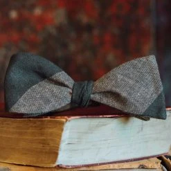 Buffalo Jackson Trading Co. Apparel Heathered Stripe Cotton Bow Tie | Khaki