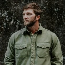 Buffalo Jackson Trading Co. Gunner Cotton Twill Shirt Jac | Sage Brush Green Apparel