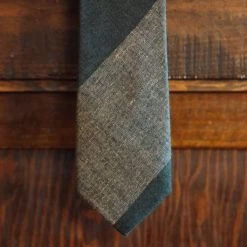 Buffalo Jackson Trading Co. Apparel Heathered Stripe Cotton Necktie | Khaki