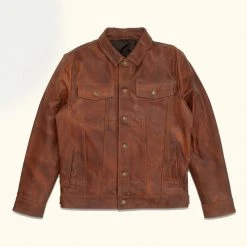 Buffalo Jackson Trading Co. Leather Jackets Driggs Leather Jacket | Cognac Brown