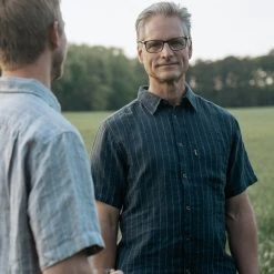 Buffalo Jackson Trading Co. Miller Striped Short Sleeve Shirt | Navy Apparel