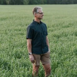 Buffalo Jackson Trading Co. Miller Striped Short Sleeve Shirt | Navy Apparel
