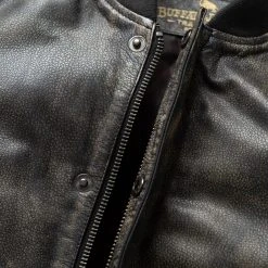 Buffalo Jackson Trading Co. Rebel Bomber Leather Jacket | Distressed Black
