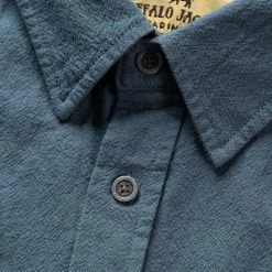 Buffalo Jackson Trading Co. Linen Short Sleeve Shirt | Blue