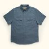 Buffalo Jackson Trading Co. Linen Short Sleeve Shirt | Blue