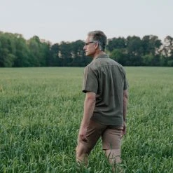 Buffalo Jackson Trading Co. Linen Short Sleeve Shirt | Olive Apparel