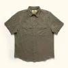 Buffalo Jackson Trading Co. Linen Short Sleeve Shirt | Olive Apparel