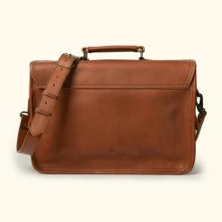 Buffalo Jackson Trading Co. Leather Briefcases Roosevelt Buffalo Leather Briefcase Bag | Autumn Brown