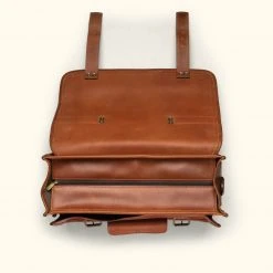 Buffalo Jackson Trading Co. Leather Briefcases Roosevelt Buffalo Leather Briefcase Bag | Autumn Brown