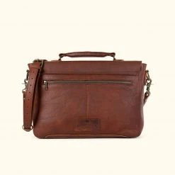 Buffalo Jackson Trading Co. Leather Messenger Bags Ryder Reserve Bison Leather Laptop Messenger Bag | Brown