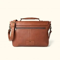 Buffalo Jackson Trading Co. Denver Leather Laptop Messenger Bag | Autumn Brown