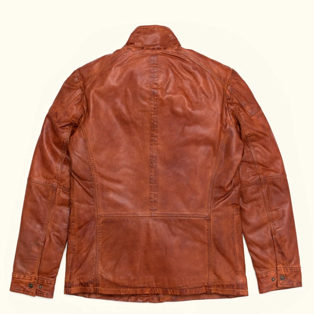 Buffalo Jackson Trading Co. Leather Jackets Theodore Field Leather Jacket | Light Brown 8 Buffalo Jackson Trading Co. Leather Jackets Theodore Field Leather Jacket | Light Brown