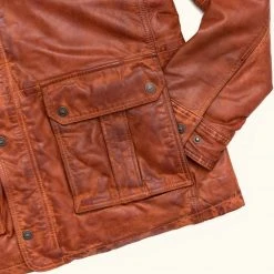 Buffalo Jackson Trading Co. Leather Jackets Theodore Field Leather Jacket | Light Brown 35 Buffalo Jackson Trading Co. Leather Jackets Theodore Field Leather Jacket | Light Brown