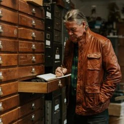 Buffalo Jackson Trading Co. Leather Jackets Theodore Field Leather Jacket | Light Brown 33 Buffalo Jackson Trading Co. Leather Jackets Theodore Field Leather Jacket | Light Brown