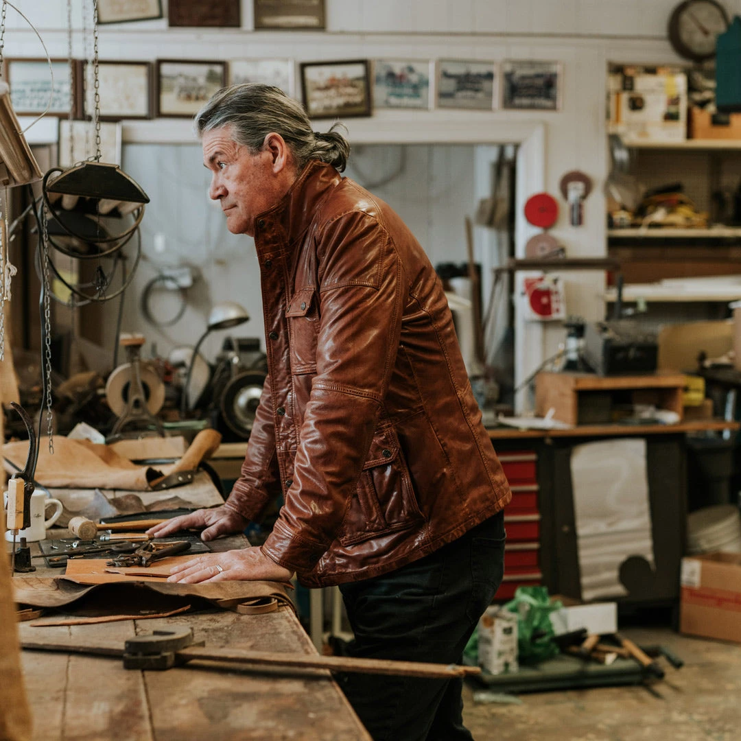 Buffalo Jackson Trading Co. Leather Jackets Theodore Field Leather Jacket | Light Brown 19 Buffalo Jackson Trading Co. Leather Jackets Theodore Field Leather Jacket | Light Brown