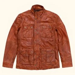 Buffalo Jackson Trading Co. Leather Jackets Theodore Field Leather Jacket | Light Brown 27 Buffalo Jackson Trading Co. Leather Jackets Theodore Field Leather Jacket | Light Brown