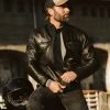 Buffalo Jackson Trading Co. Leather Jackets Thompson Leather Moto Jacket | Black 1 Buffalo Jackson Trading Co. Leather Jackets Thompson Leather Moto Jacket | Black