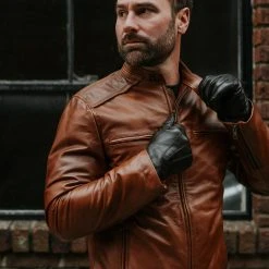 Buffalo Jackson Trading Co. Thompson Leather Moto Jacket | Whiskey Tan 28 Buffalo Jackson Trading Co. Thompson Leather Moto Jacket | Whiskey Tan