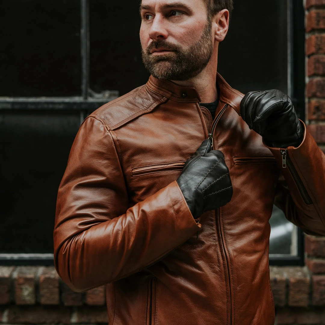 Buffalo Jackson Trading Co. Thompson Leather Moto Jacket | Whiskey Tan 14 Buffalo Jackson Trading Co. Thompson Leather Moto Jacket | Whiskey Tan