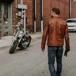 Buffalo Jackson Trading Co. Thompson Leather Moto Jacket | Whiskey Tan 27 Buffalo Jackson Trading Co. Thompson Leather Moto Jacket | Whiskey Tan