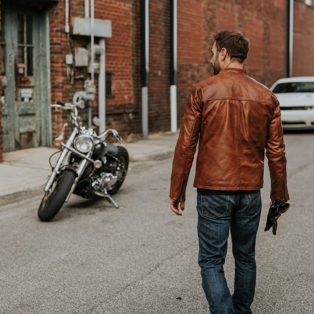 Buffalo Jackson Trading Co. Thompson Leather Moto Jacket | Whiskey Tan 13 Buffalo Jackson Trading Co. Thompson Leather Moto Jacket | Whiskey Tan