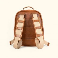 Buffalo Jackson Trading Co. Walker Leather Backpack | Rustic Tan Leather Travel Bags
