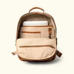 Buffalo Jackson Trading Co. Walker Leather Backpack | Rustic Tan Leather Travel Bags