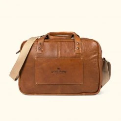 Buffalo Jackson Trading Co. Walker Leather Pilot Bag | Rustic Tan