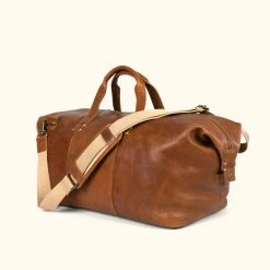 Buffalo Jackson Trading Co. Walker Leather Weekend Bag | Rustic Tan
