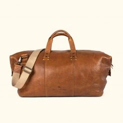 Buffalo Jackson Trading Co. Walker Leather Weekend Bag | Rustic Tan