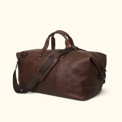Buffalo Jackson Trading Co. Leather Duffle Bags Walker Leather Weekend Bag | Vintage Oak