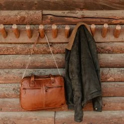 Buffalo Jackson Trading Co. Walker Leather Pilot Bag | Rustic Tan