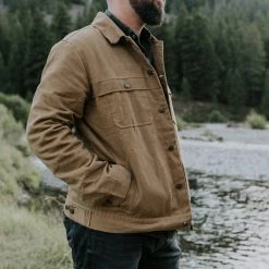 Buffalo Jackson Trading Co. Laramie Waxed Canvas Trucker | Tobacco Tan Apparel