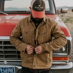 Buffalo Jackson Trading Co. Laramie Waxed Canvas Trucker | Tobacco Tan Apparel