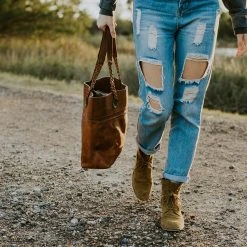 Buffalo Jackson Trading Co. Camden Braided Leather Tote | Hickory Leather Totes