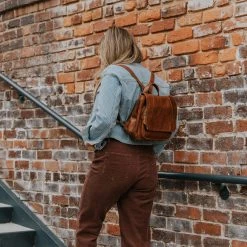 Buffalo Jackson Trading Co. Walker Small Leather Backpack | Rustic Tan